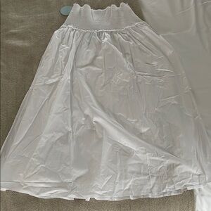 Hill House White Smocked Maxi Skirt